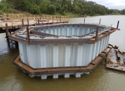 Highway 105 River Bridge Cofferdams